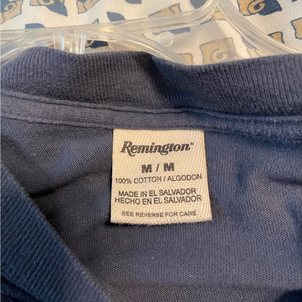 Remington Men's slate Blue Gray Long Sleeve Shirt. Size Medium - Picture 4 of 4